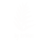 white transparent fern logo with title